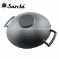 Chinese Cast Iron Wok With Flat Bottom,Pre-seasoned